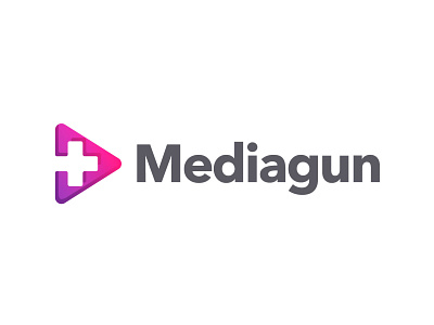 Mediagun play branding design logo logodesign