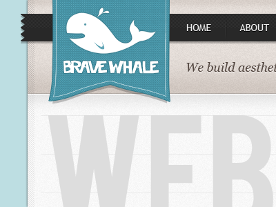 Brave Whale Logo & header flag header logo whale