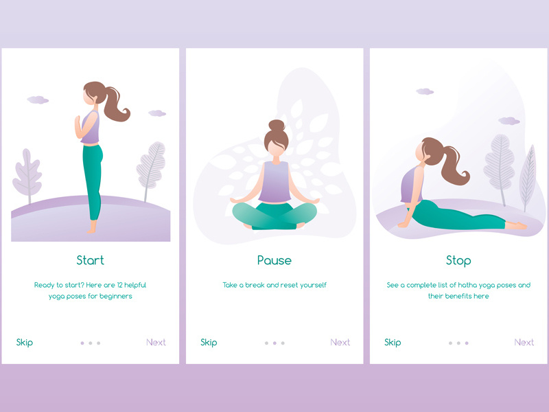 Yoga Application Template by Naumov Aleksei on Dribbble