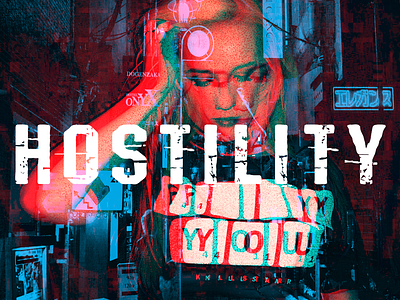 Hostility design hardcore hardstyle photoshop typography