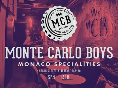 Monte Carlo Boys bar branding color channels design duotone marketing photoshop restaurant typography