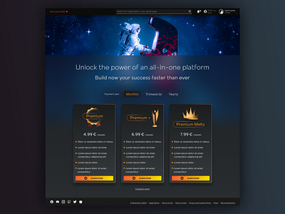 Subscription plans app design blur darktheme design gaming gamingdesign gradients ui ux webapp