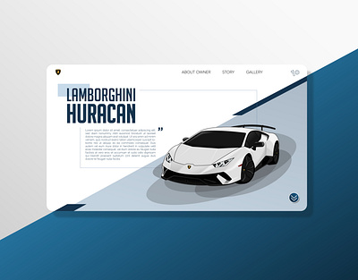 Lamborghini Huracan Landing Page branding design identity illustration illustrator ui ux vector web website