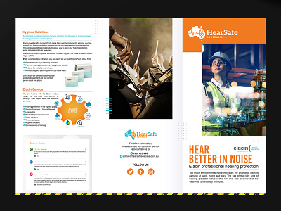 HearSafe Brochure Design ads advertisement branding brochure brochure design brochure layout brochure mockup brochure template design logo noise pofessional