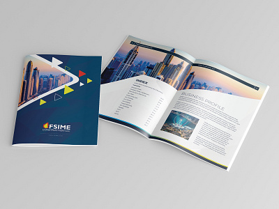 FSIME Construction advertise advertisement branding brochure brochure design brochure layout brochure mockup brochure template design illustration typography