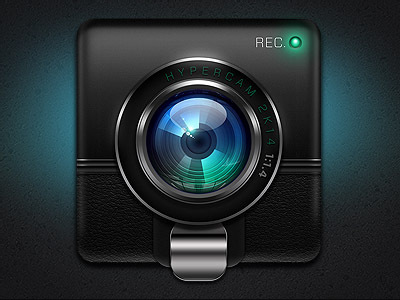 Production bundle icon blue bundle cam camera cyan glass green icon lens production rec