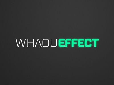 Whaou Effect Logo 80s sci-fi space turquoise vitesse whaou