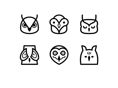 Owl animals branding chouette humor icons illustration logo owl