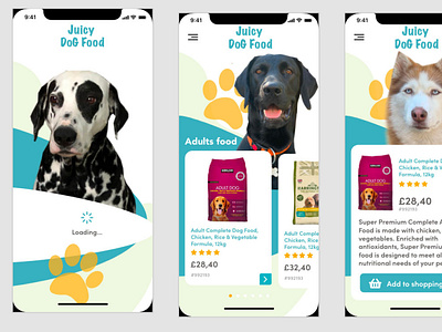 Dog food App app design ui uidesign