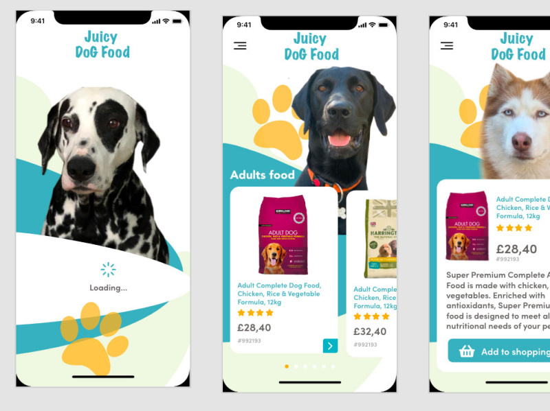 Dog food App by Inaki Lajas UX, UI Designer on Dribbble