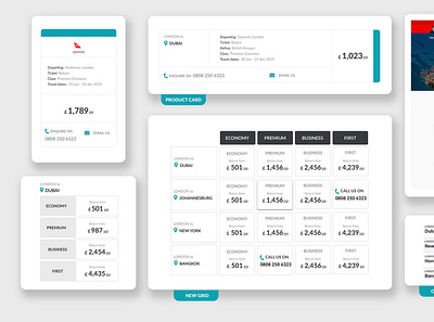 Flight grid and product detail illustration typography ui uidesign