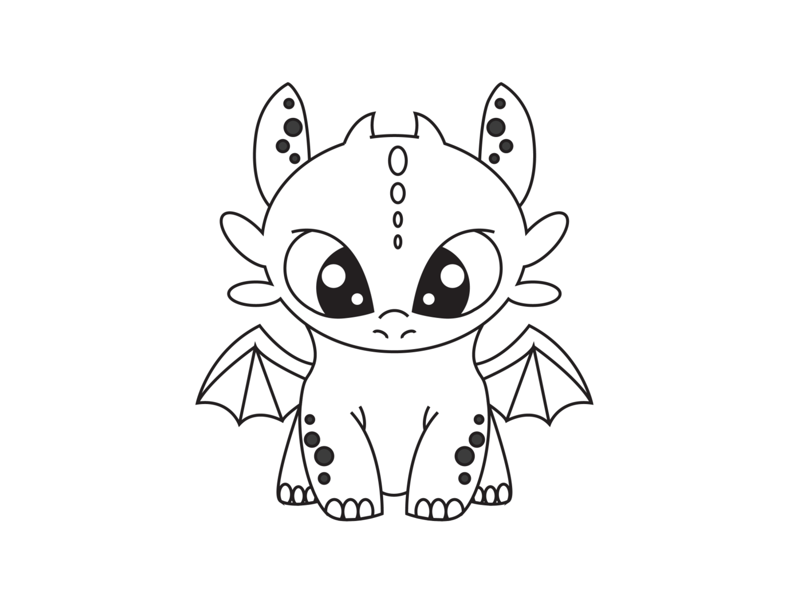 Free Toothless COloring Pages PDF  Coloringfoldercom