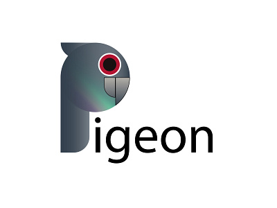 Pigeon illustration illustrator p letter pigeon vector