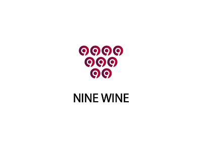 Nine Wine 01 branding design icon identity illustrator logo minimal web website