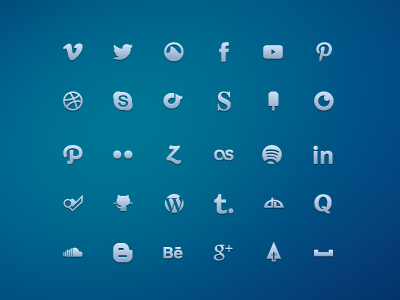Social icon set csh fontface icon network png psd set social vector
