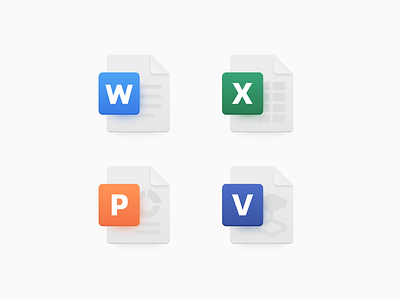 Office file icons file icon ms office shadow vector windows