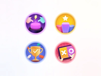 4 Game Badges #20221129 activications backstage badge game icon logo