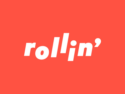 Rollin' italic type