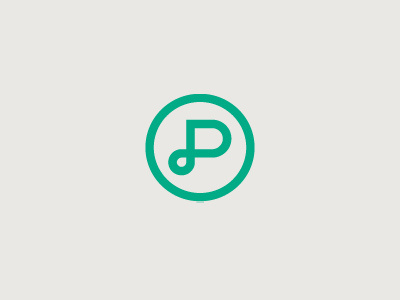 Mark circle logo loop monogram p