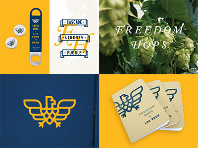 More Hops beer eagle hops identity logo wordmark