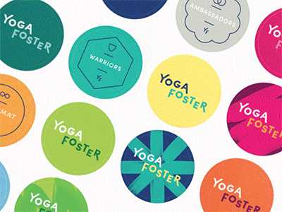 YF ID identity kids logo students system visual identity wordmark yoga