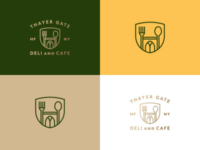 TG cafe deli food logo shield