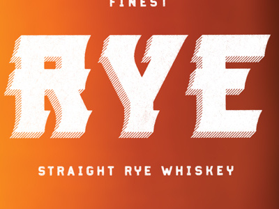 Rye type whiskey