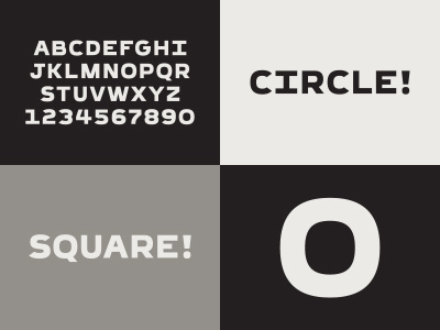 Square Circle letters type typography