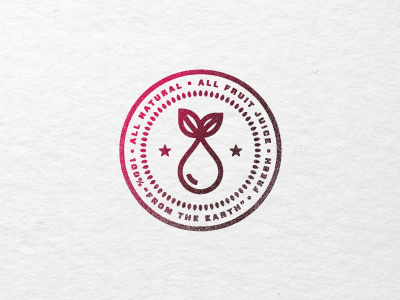 Fruit juice illustration seal type