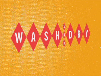 Wash and Dry 50s logo type typography