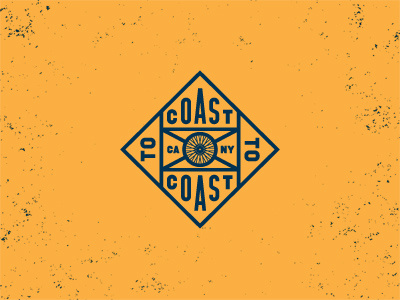 Coast to Coast custom logo seal type typography