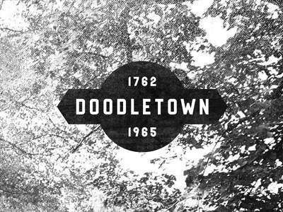 Jj Doodletown black and white custom type typography