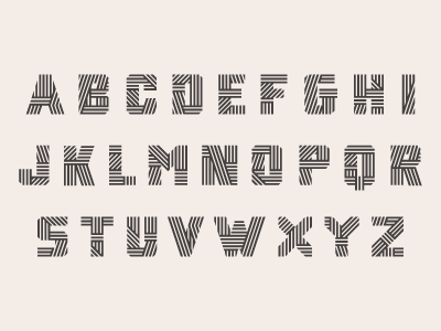 Strypeface 2 alphabet custom type