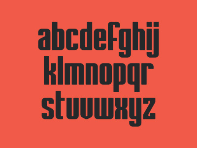 Lowercase alphabet custom letters type