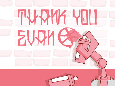 Thank you Evan first shot hello dribbble illustration robot thank you