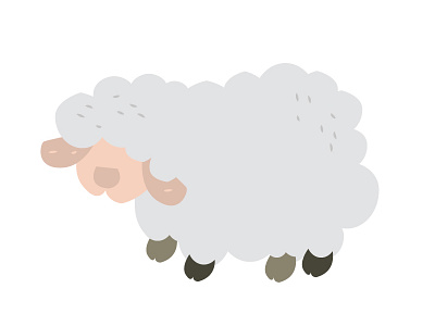 Sullen Sheepy animal farm farm animal illustration sheep shepherd