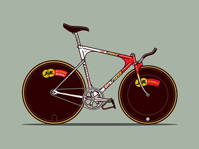 Rossin Pursuit Track Bicycle Illustration