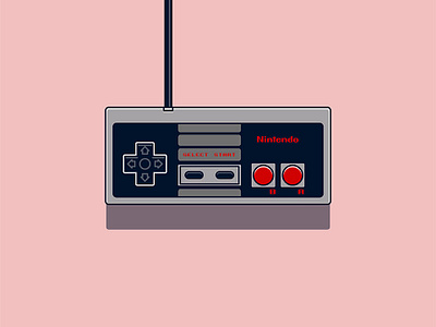 Bold Classic Nintendo Controller Illustration