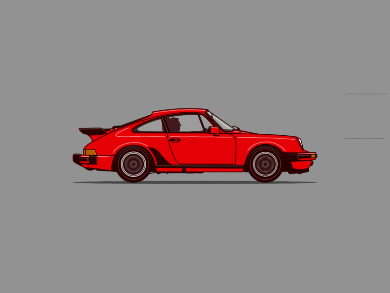 Porsche 911 Turbo Animation after effects animation car illustration illustrator porsche porsche 911 vector