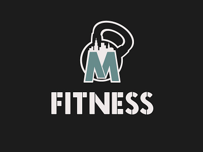 M-Fitness brand branding design fitness fonts kettlebells logo logotype sport urban