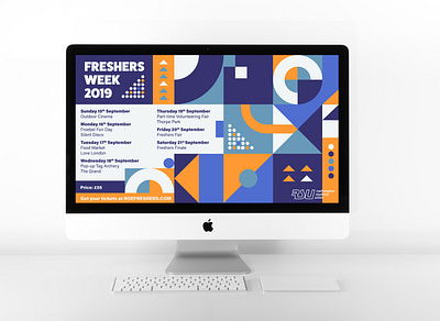 Roehampton Students’ Union Freshers Week 2019 branding digital art freshers graphic design logo logo design students union