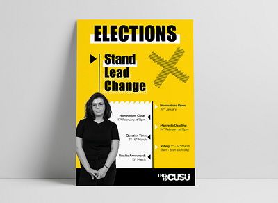 Coventry University Students’ Union Elections 2020 branding clean elections graphic design modern poster students union university