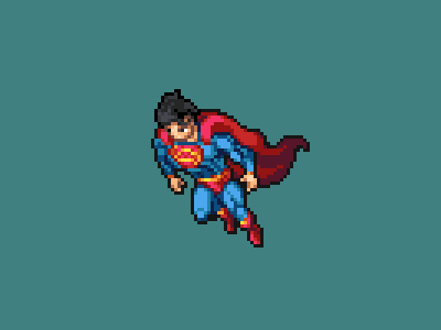 Superman Tibia style dccomics pixelart superman