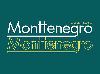 Monttenegro Font branding font invitation logo