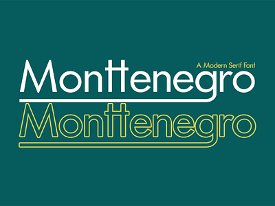 Monttenegro Font