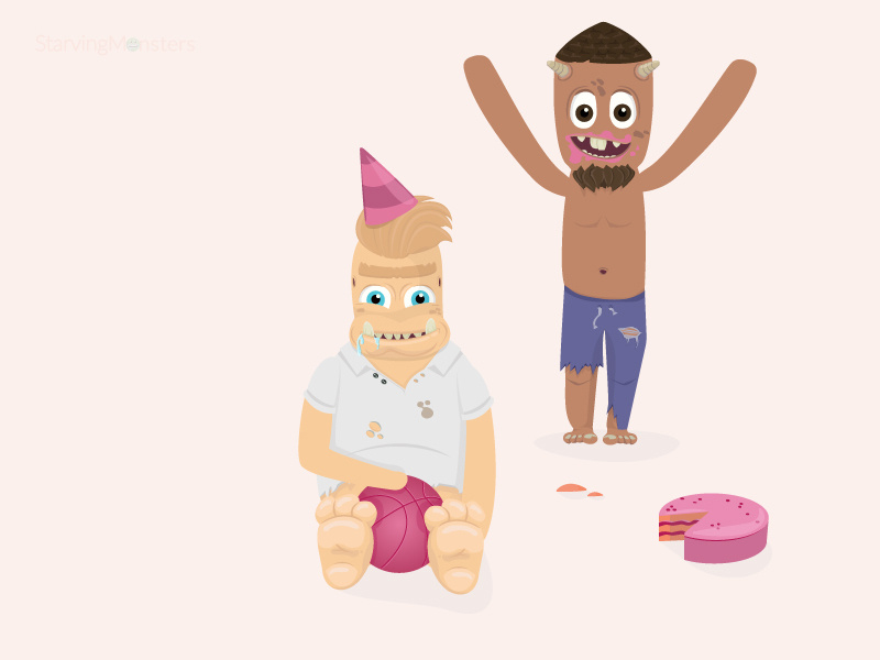 Thanks for the invite vector dribbble invite thanks player monsters first shot illustration