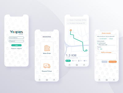 Yoopies Errands - Pickup Service App app application application development clean design minimal ui uidesign ux uxdesign