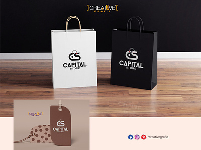 Capital Store branding graphic design logo tag
