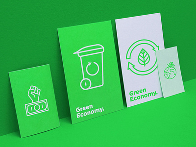 Green Economy | 16 Thin Line Icons