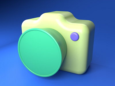 Plastic Camera Icon c4d 3d appliances c4d camera design icon lens plastic